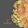 Focaccina Stracchino melanzane e zucchine grigliate