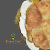 Focaccina Frittata e mozzarella a fette